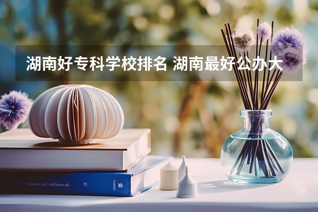 湖南好专科学校排名 湖南最好公办大专排名