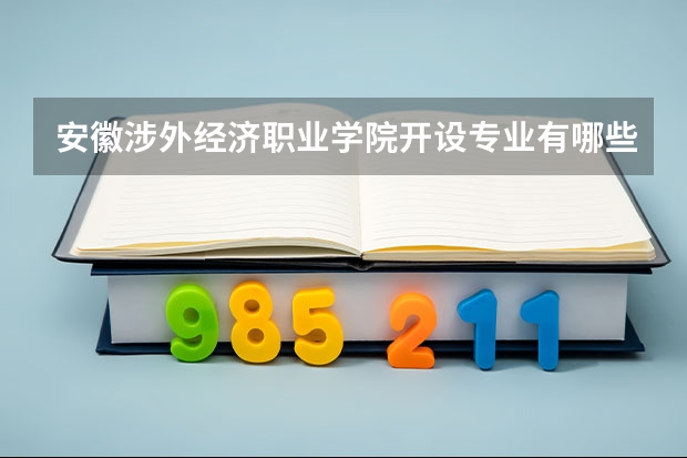 安徽涉外经济职业学院开设专业有哪些 安徽涉外经济职业学院王牌专业有什么