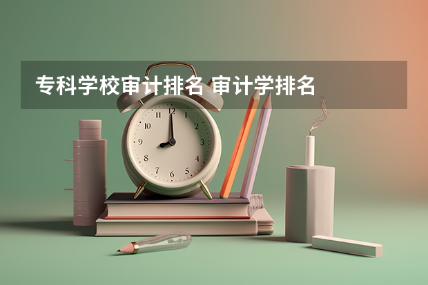 专科学校审计排名 审计学排名