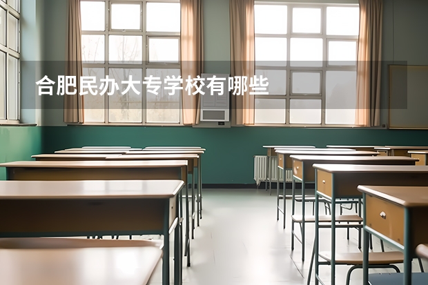 合肥民办大专学校有哪些