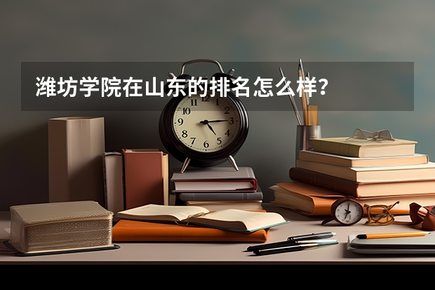 潍坊学院在山东的排名怎么样？