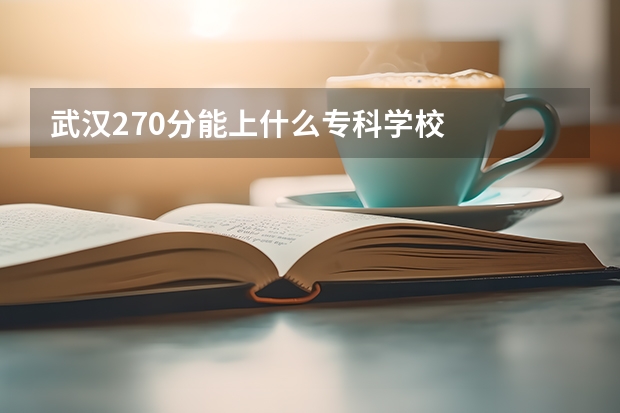 武汉270分能上什么专科学校