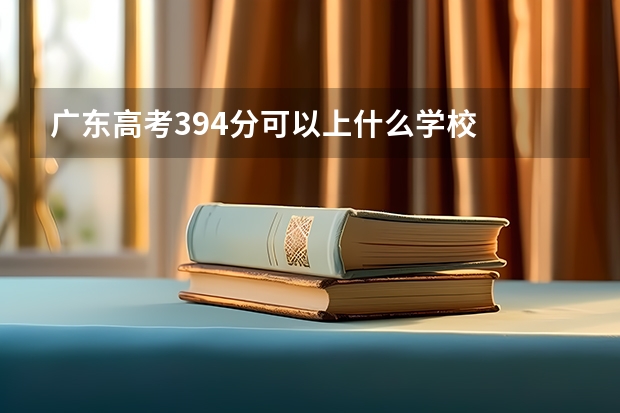 广东高考394分可以上什么学校