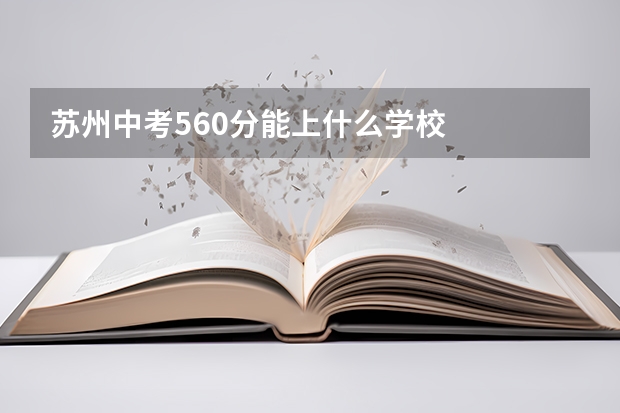 苏州中考560分能上什么学校