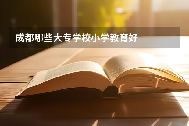 成都哪些大专学校小学教育好