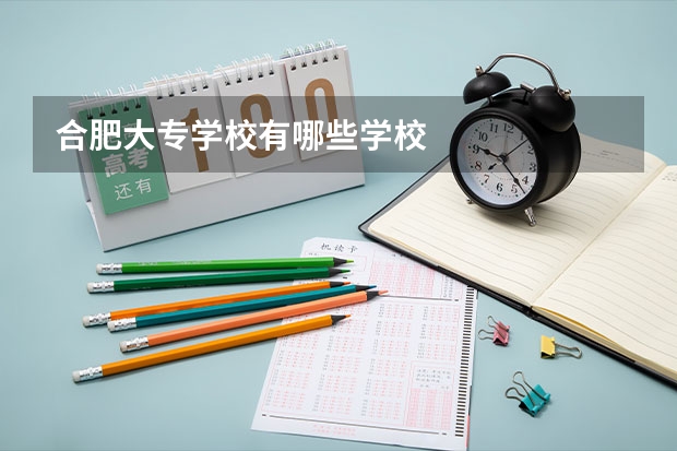 合肥大专学校有哪些学校