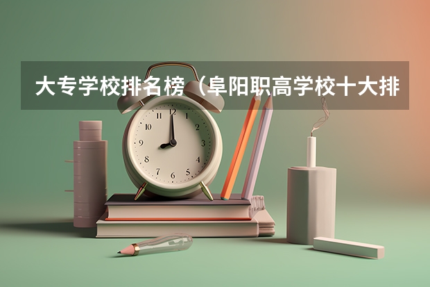 大专学校排名榜（阜阳职高学校十大排行榜）