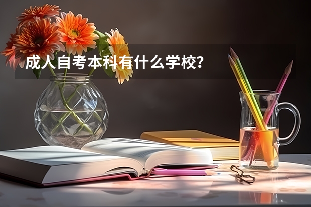 成人自考本科有什么学校？