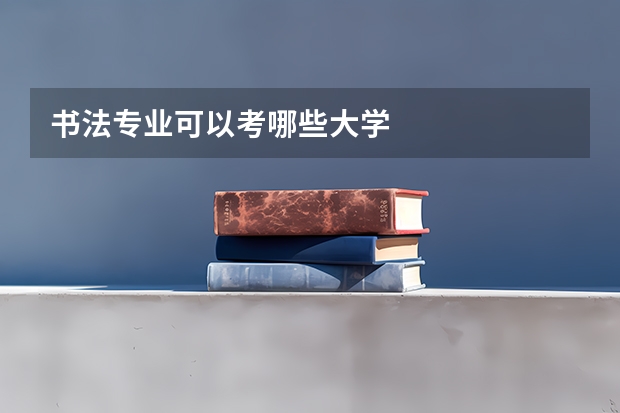 书法专业可以考哪些大学