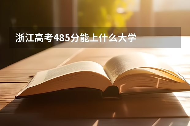 浙江高考485分能上什么大学