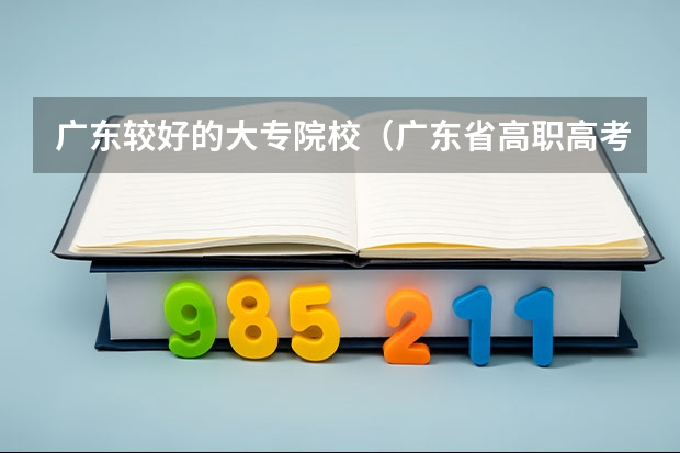 广东较好的大专院校（广东省高职高考院校排名）