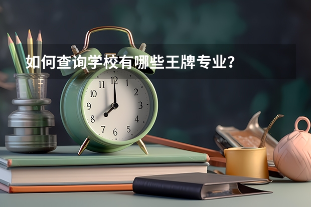 如何查询学校有哪些王牌专业？