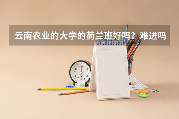 云南农业的大学的荷兰班好吗？难进吗？还是靠关系才能进？