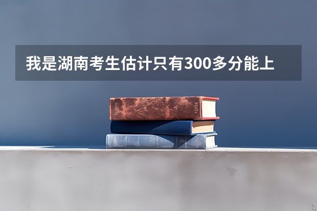 我是湖南考生估计只有300多分能上什么样的大学啊？