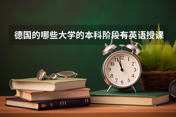 德国的哪些大学的本科阶段有英语授课的金融专业？