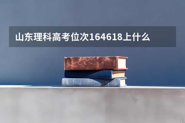 山东理科高考位次164618上什么学校