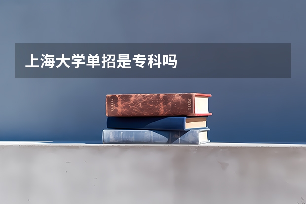 上海大学单招是专科吗