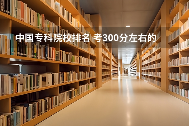 中国专科院校排名 考300分左右的专科学校,有那些是比较好的。介绍一下。。。