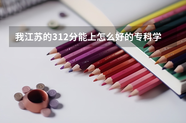 我江苏的312分能上怎么好的专科学校