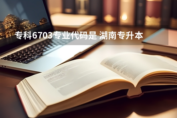 专科6703专业代码是 湖南专升本对应专业（类）指导目录？