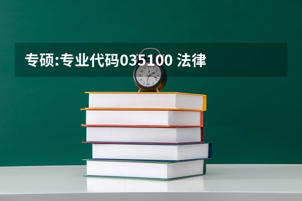 专硕:专业代码035100 法律 和专业代码 035102 法律（法学）有什么区别？