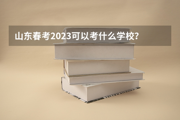 山东春考2023可以考什么学校？