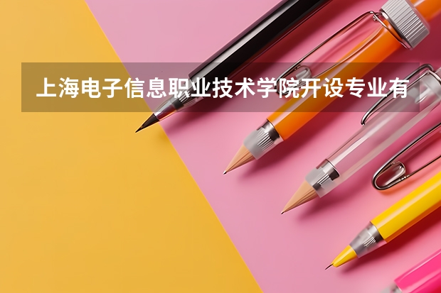 上海电子信息职业技术学院开设专业有哪些 上海电子信息职业技术学院王牌专业有什么