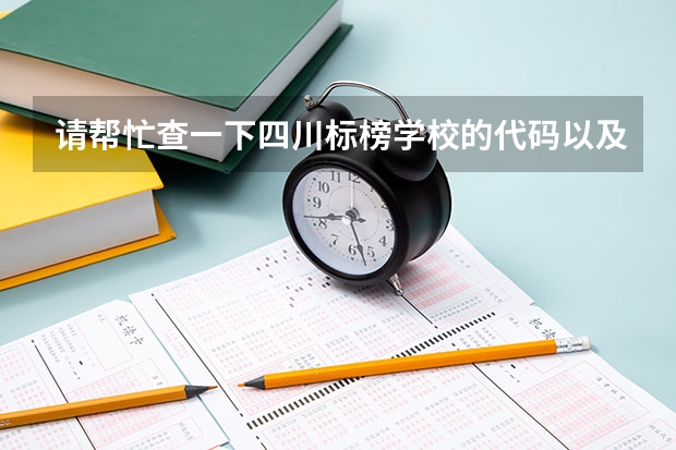 请帮忙查一下四川标榜学校的代码以及各个专业的代码（大专所有专业目录？）