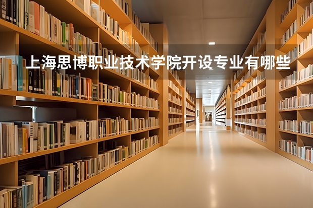 上海思博职业技术学院开设专业有哪些 上海思博职业技术学院王牌专业有什么