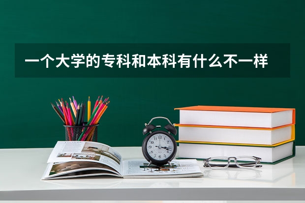 一个大学的专科和本科有什么不一样 是在一个学校里吗